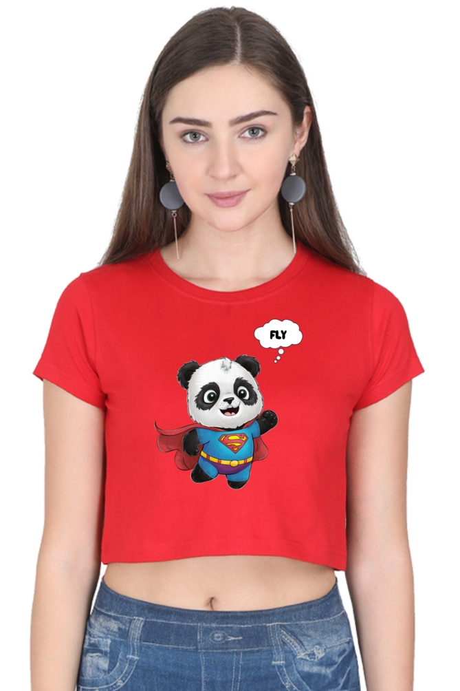 Brow Super Panda Crop Top Women