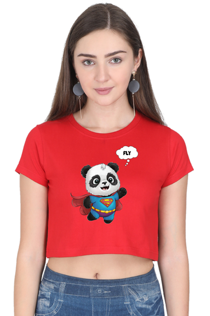 Brow Super Panda Crop Top Women