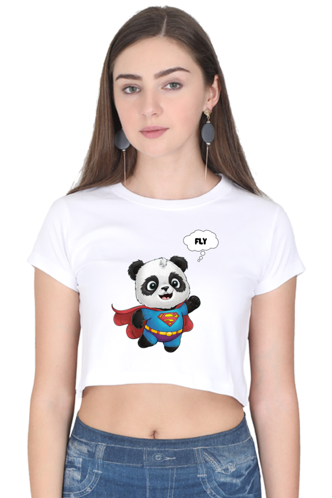 Brow Super Panda Crop Top Women