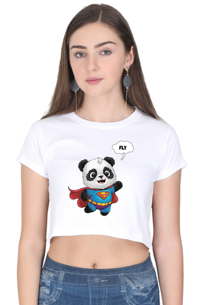 Brow Super Panda Crop Top Women