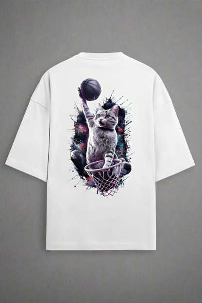 Brow Cat BasketBall unisex Terry Oversized T-Shirt