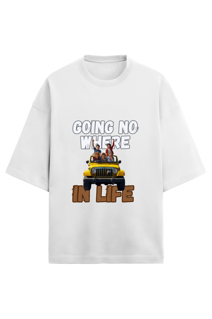 Brow Going No Where in Life Terry Oversized T-Shirt