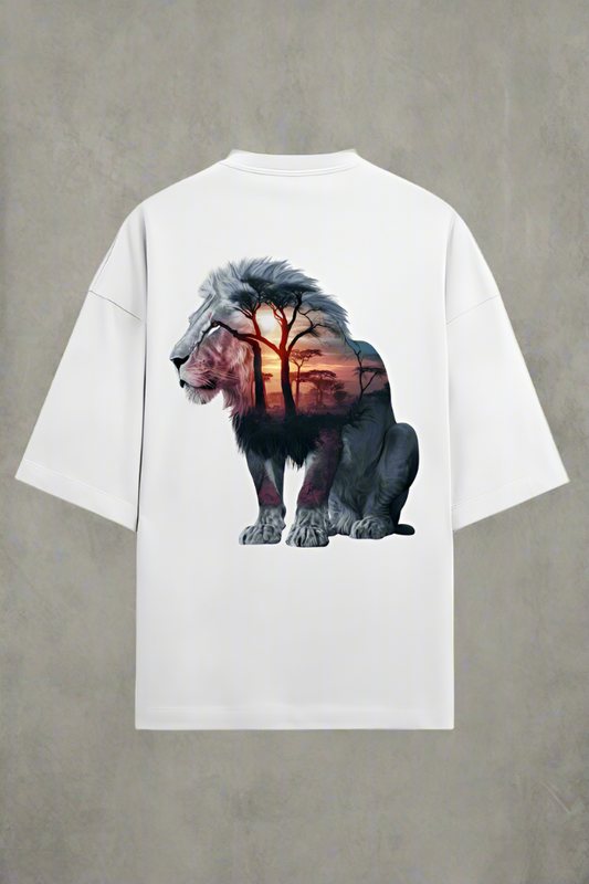 Brow Lion Terry Unisex Oversized T-Shirt