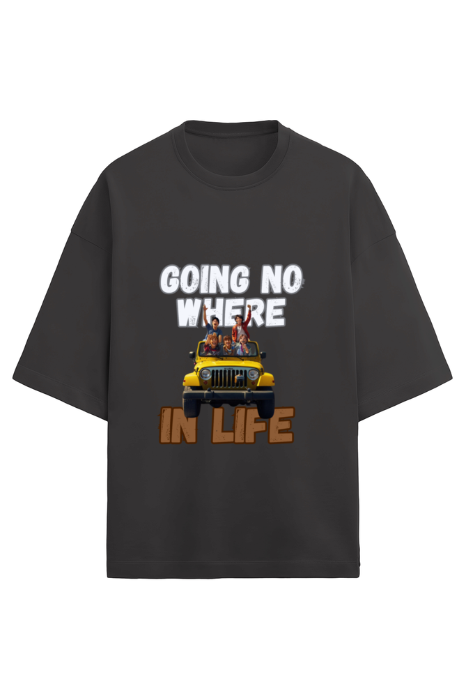 Brow Going No Where in Life Terry Oversized T-Shirt