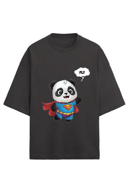 Brow Super Panda Terry Unisex Oversized T-Shirt