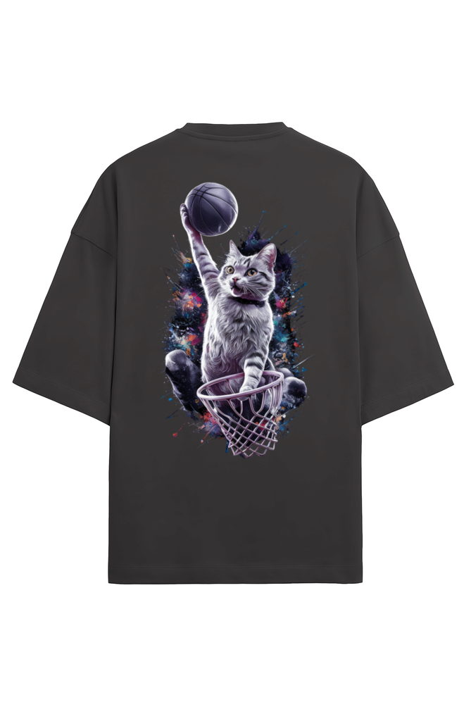 Brow Cat BasketBall unisex Terry Oversized T-Shirt