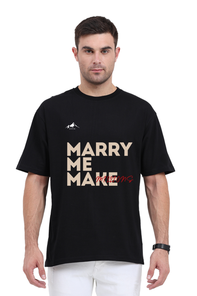 Brow Marry Me Make Millions Oversized Tshirt black