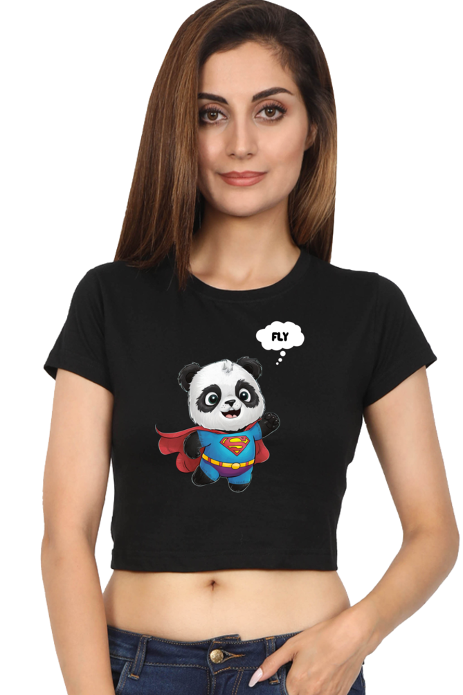 Brow Super Panda Crop Top Women