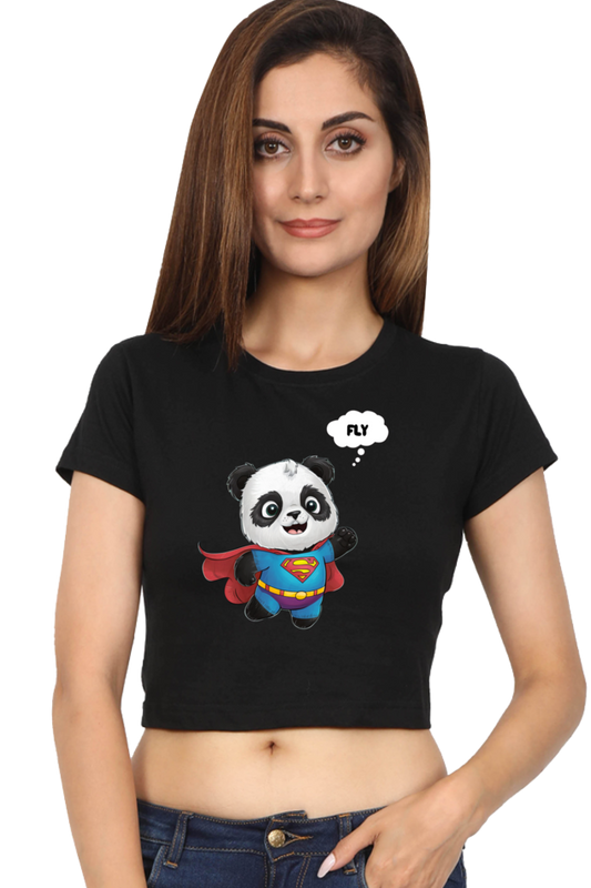 Brow Super Panda Crop Top Women