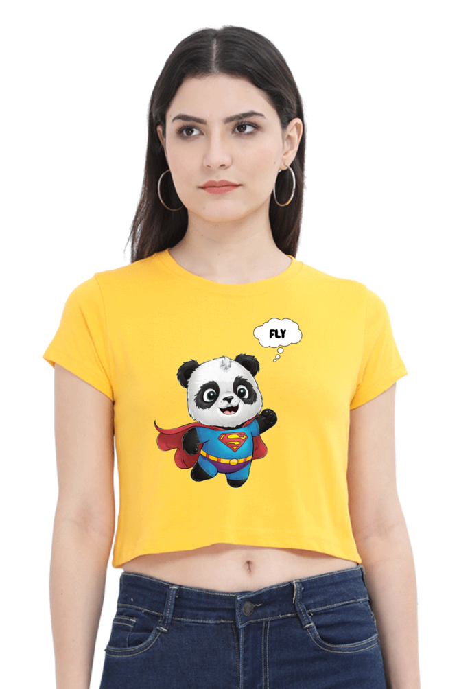 Brow Super Panda Crop Top Women