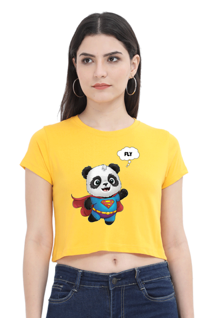 Brow Super Panda Crop Top Women