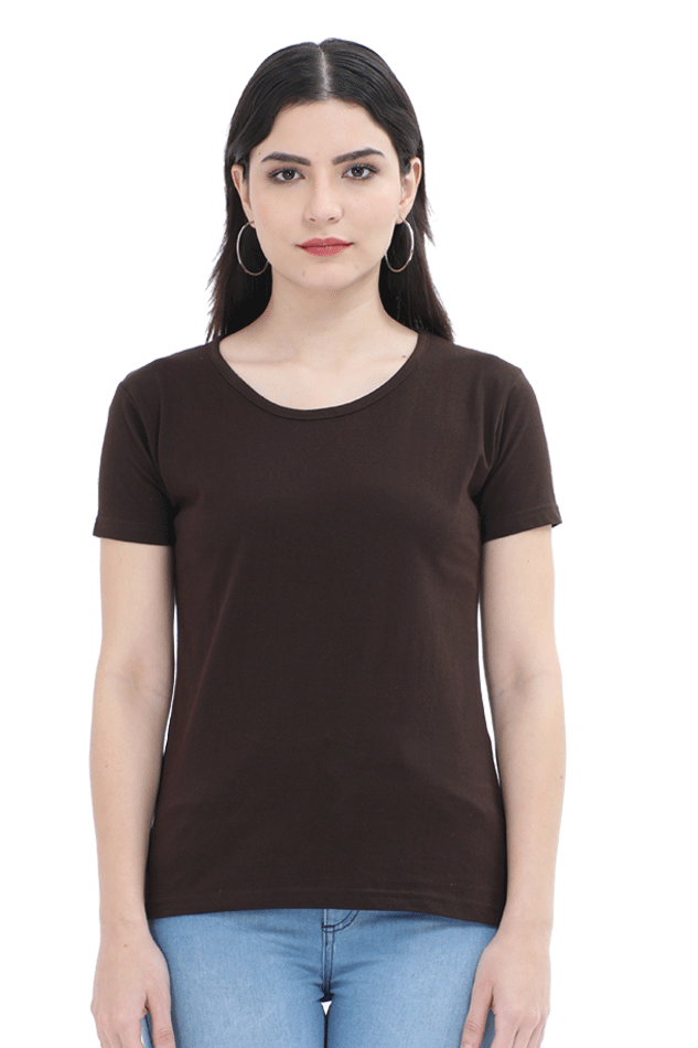 Brow Women's Plain Coffee Brown T-Shirt