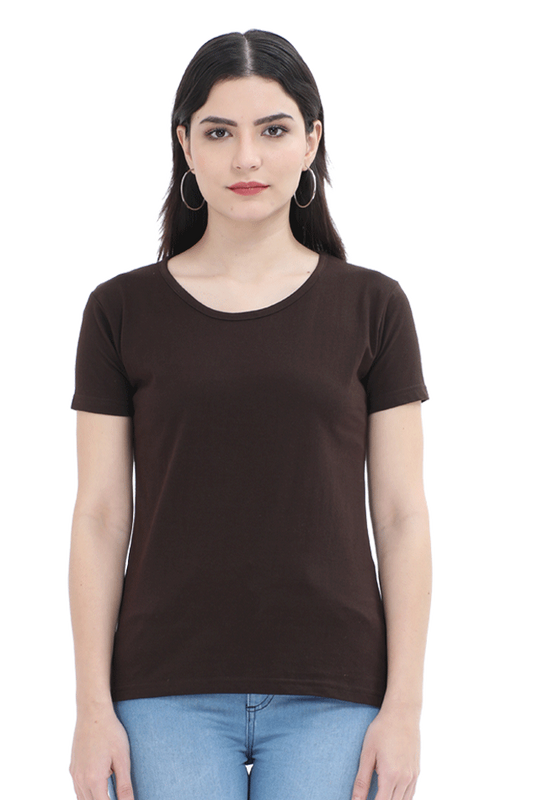 Brow Women's Plain Coffee Brown T-Shirt