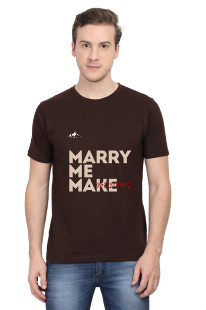 Brow Marry me make millions T-shirt Mens