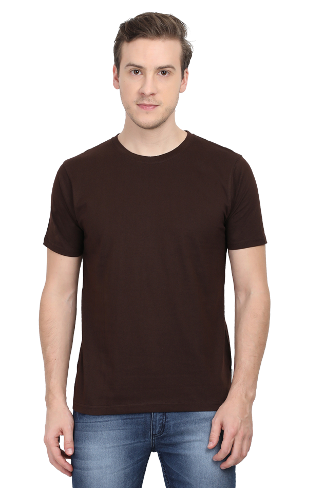 Brow Men's Plain Coffee Brown T-Shirt