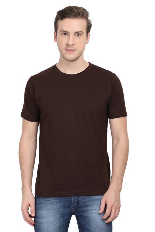 Brow Men's Plain Coffee Brown T-Shirt