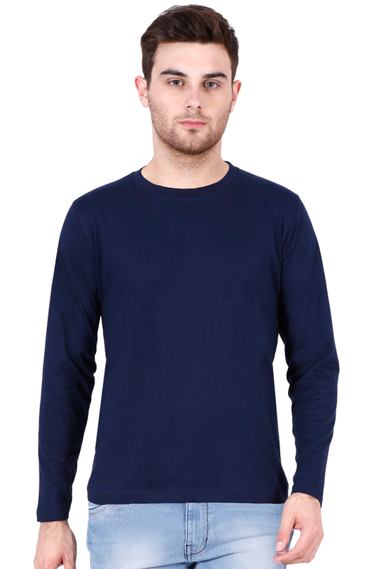 Brow Men's Navy Blue Full Sleeve T Shirt