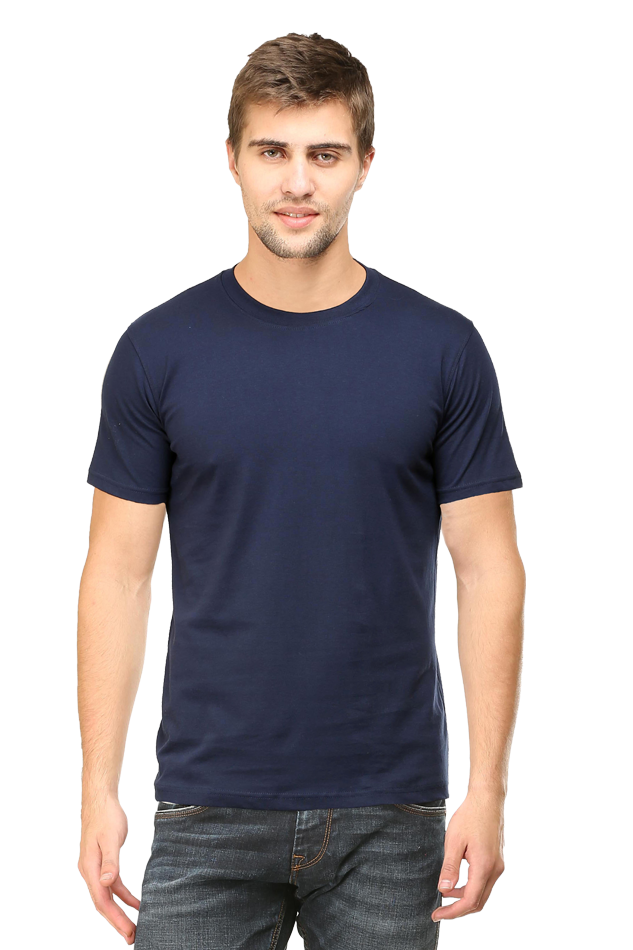 Brow Men's Plain Navy Blue T-Shirt