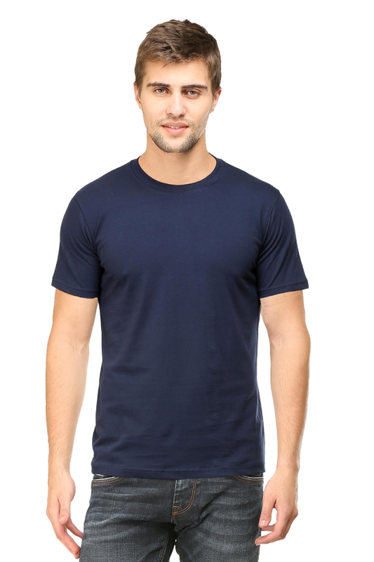 Brow Men's Plain Navy Blue T-Shirt