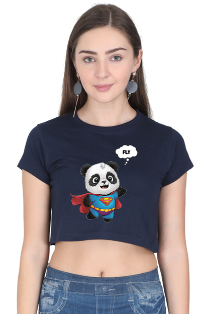 Brow Super Panda Crop Top Women