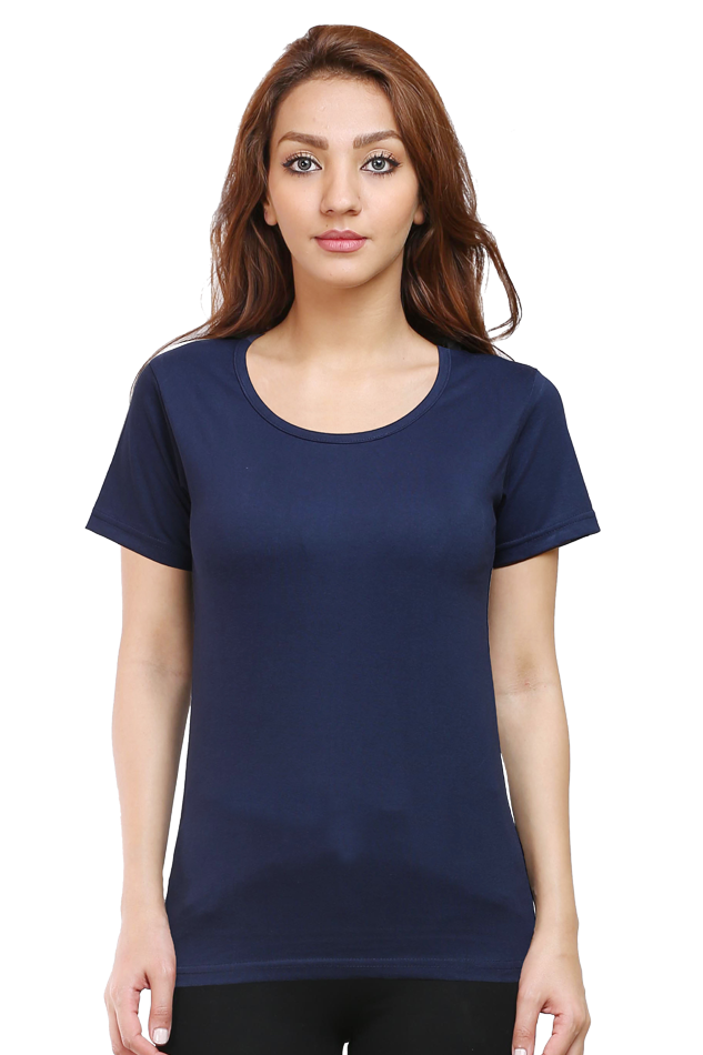 Brow Women's Plain Navy Blue T-Shirt