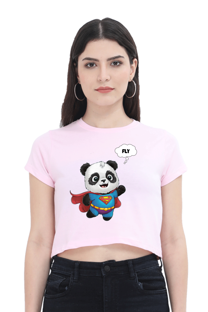 Brow Super Panda Crop Top Women