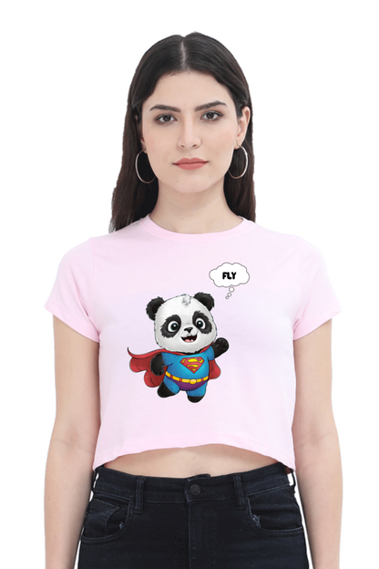 Brow Super Panda Crop Top Women