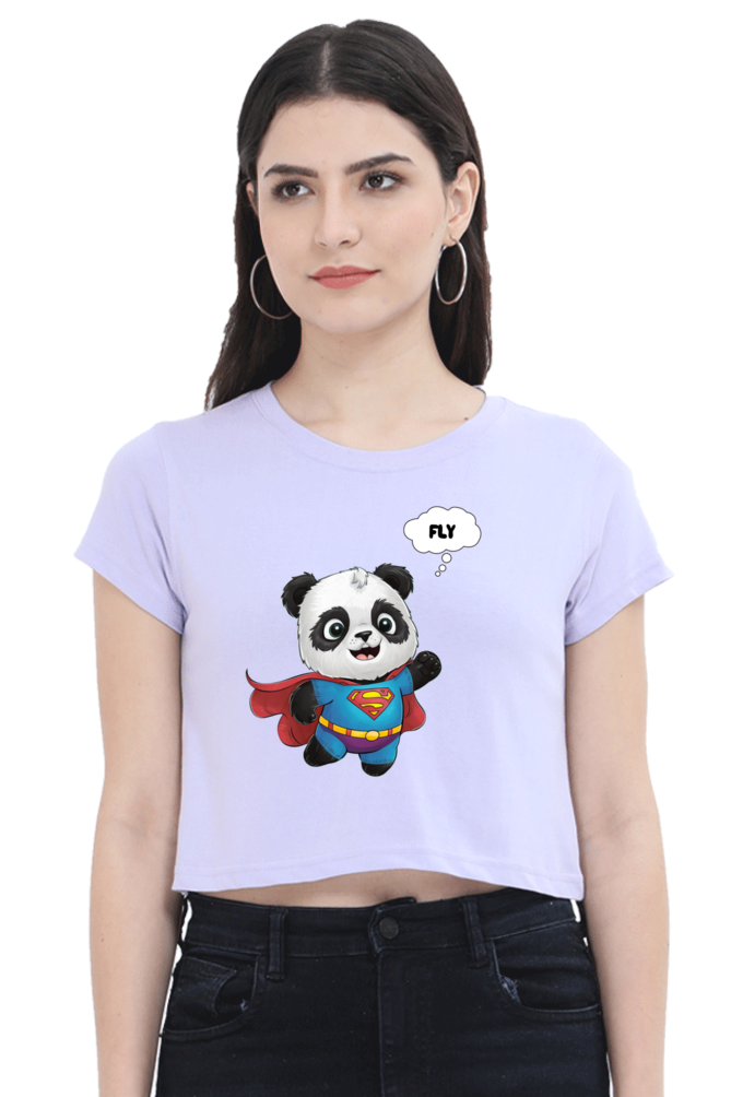 Brow Super Panda Crop Top Women