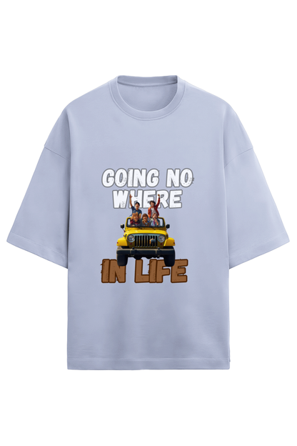 Brow Going No Where in Life Terry Oversized T-Shirt