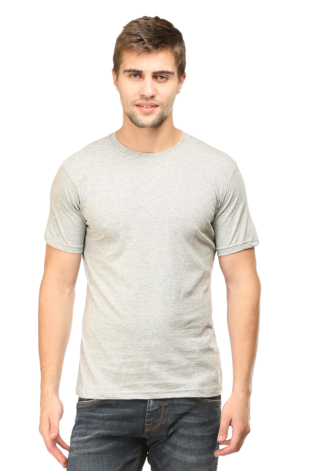 Brow Men's Plain Grey Melange T-Shirt