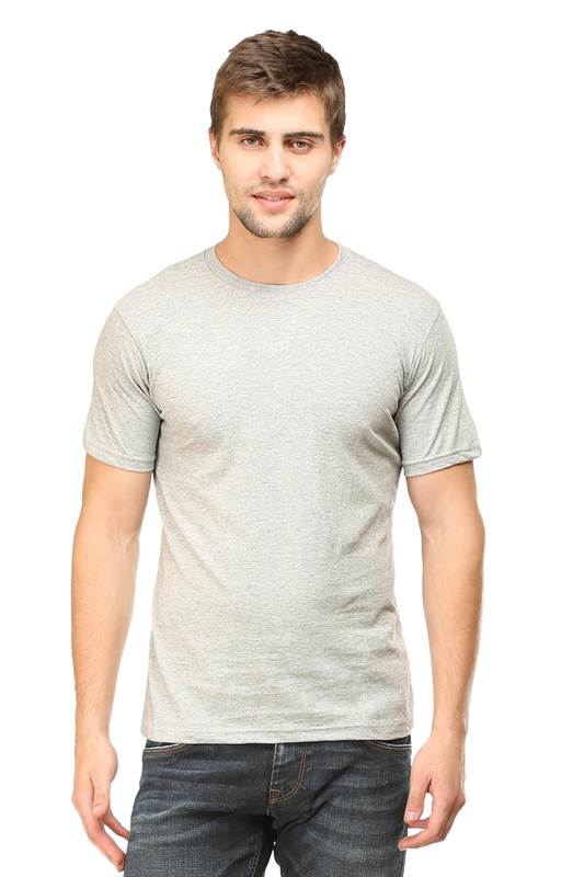 Brow Men's Plain Grey Melange T-Shirt