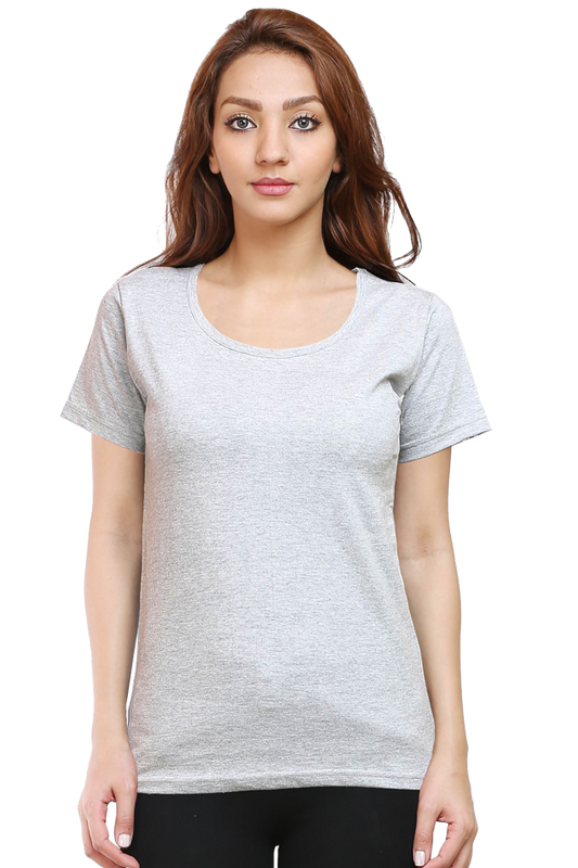 Brow Women's Plain Grey Melange T-Shirt