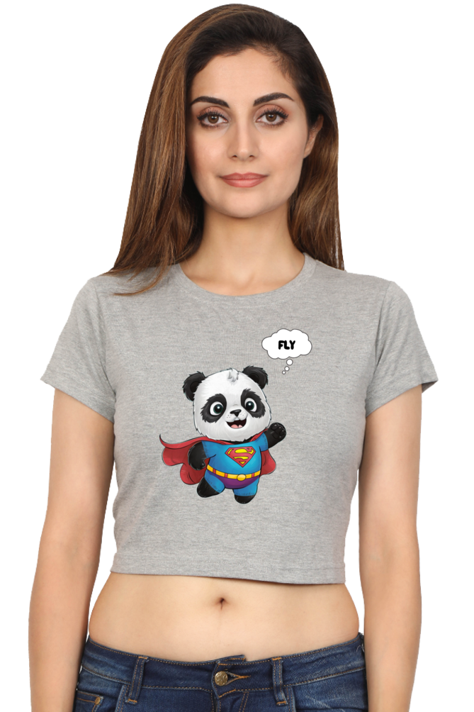 Brow Super Panda Crop Top Women