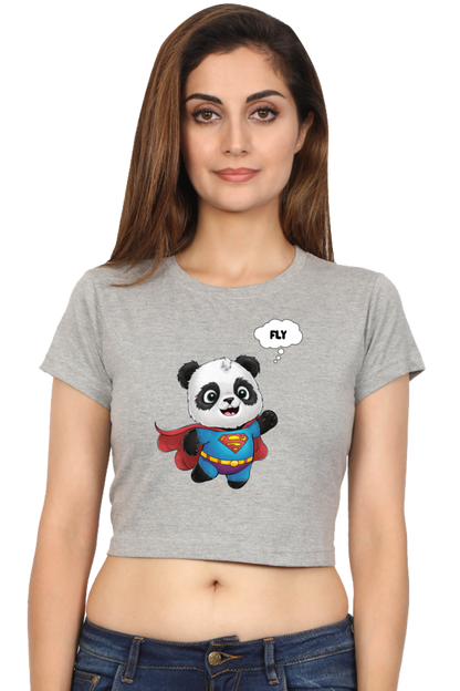 Brow Super Panda Crop Top Women