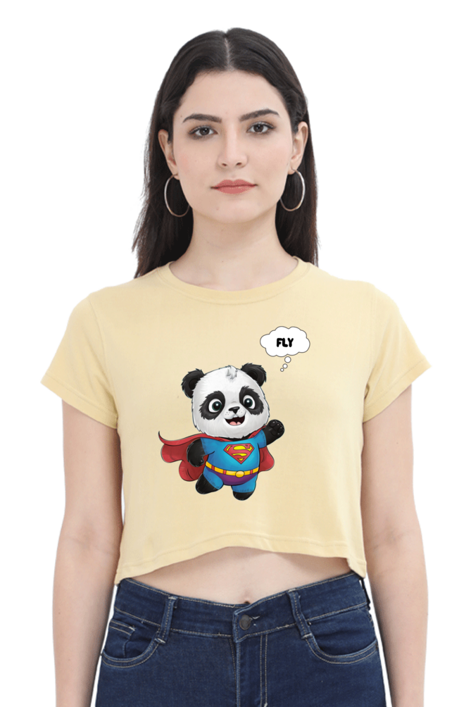 Brow Super Panda Crop Top Women