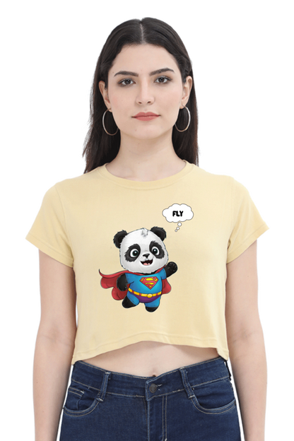 Brow Super Panda Crop Top Women