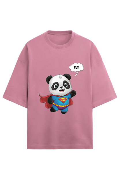 Brow Super Panda Terry Unisex Oversized T-Shirt