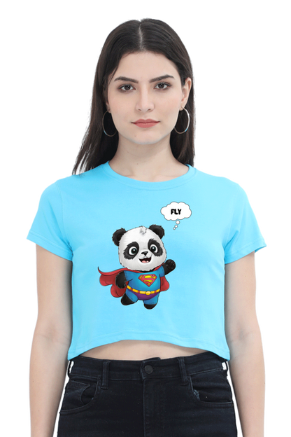 Brow Super Panda Crop Top Women