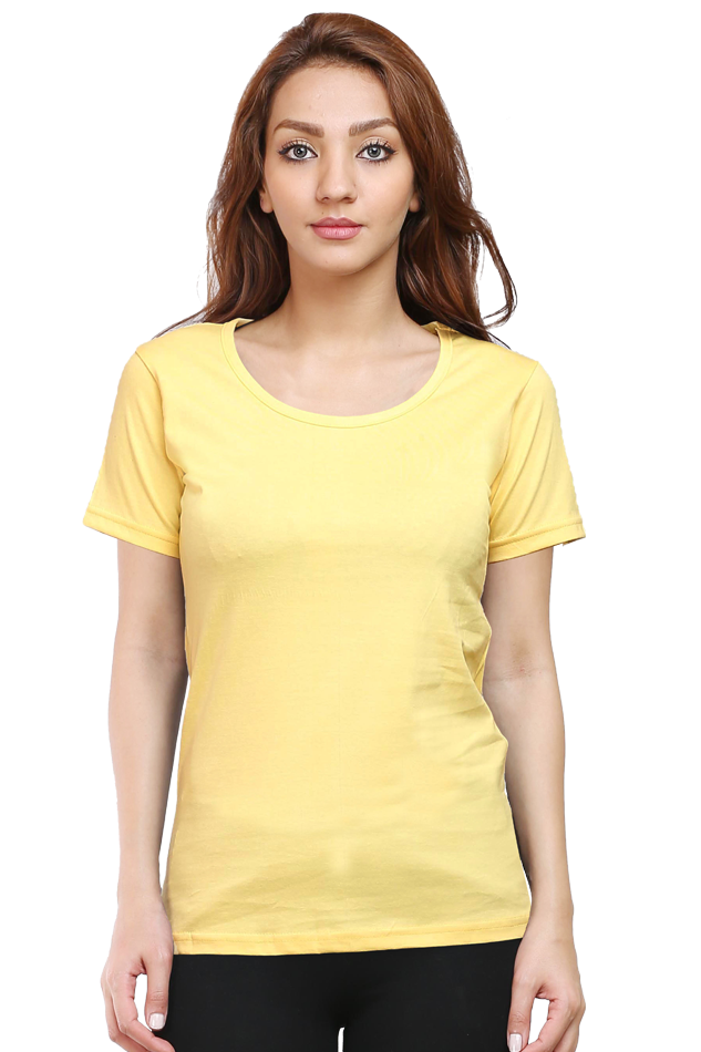 Brow Women's Plain Classic Yellow T-Shirt