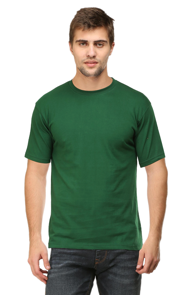 Brow Men's Plain Bottle Green T-Shirt