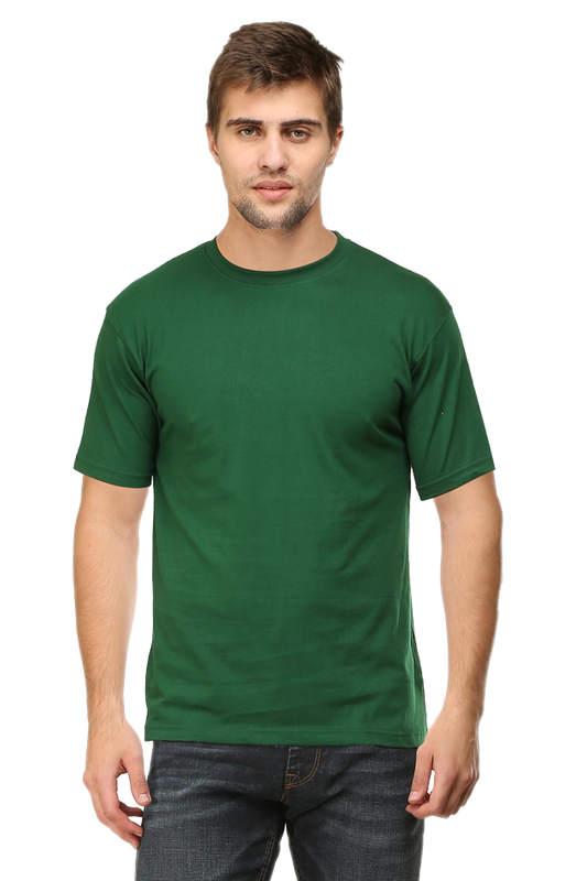 Brow Men's Plain Bottle Green T-Shirt